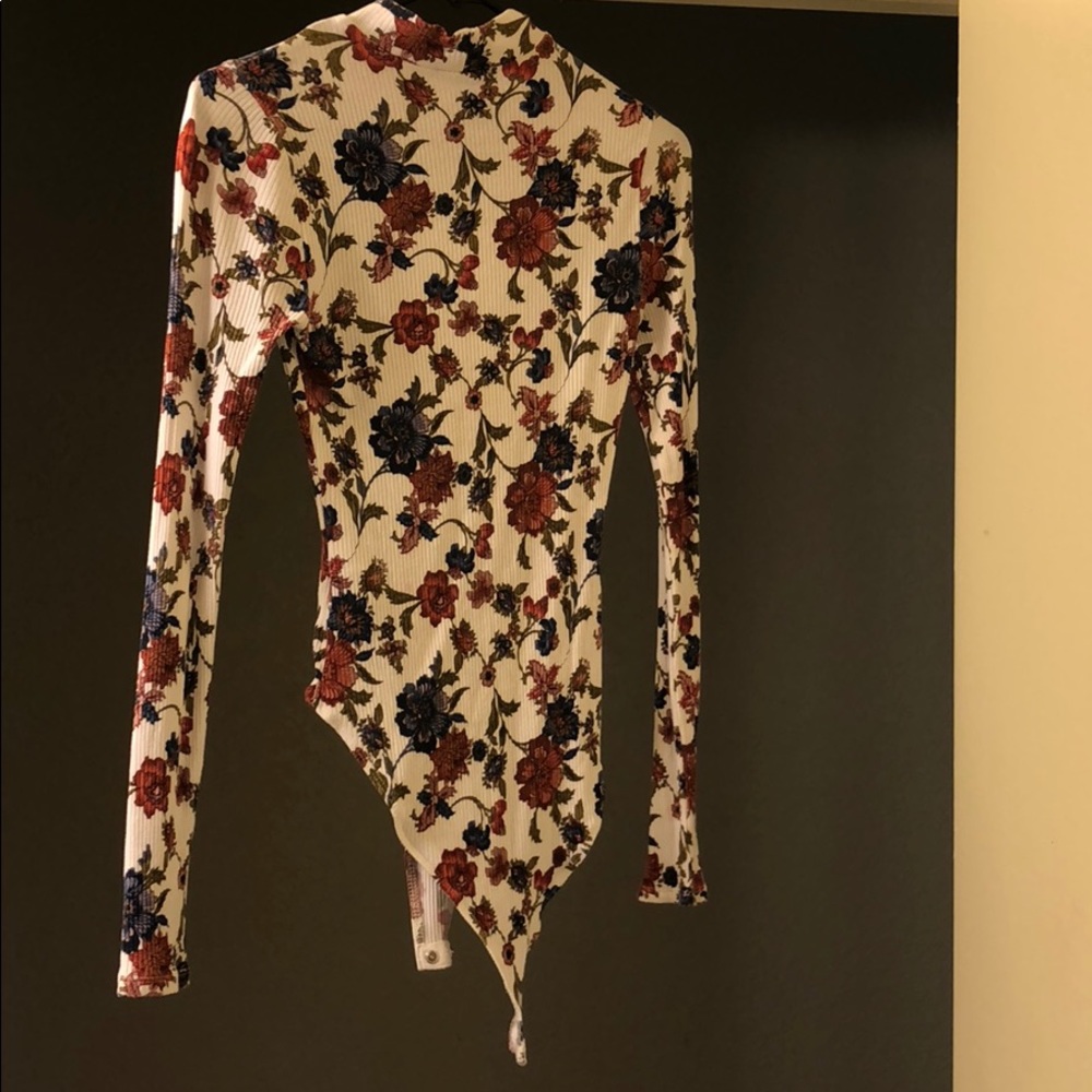 Vintage Floral Print Bodysuit